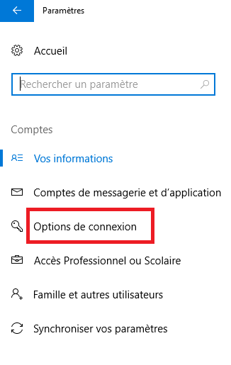 2-masquer votre messagerie à partir de l'écran de connexion Windows 10 